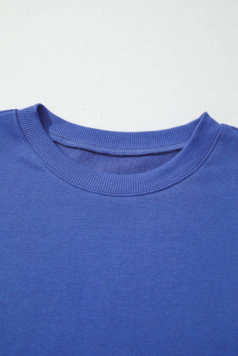 Navy Blue Varsity Striped Detail Drop Shoulder Oversized Sweatshirt
