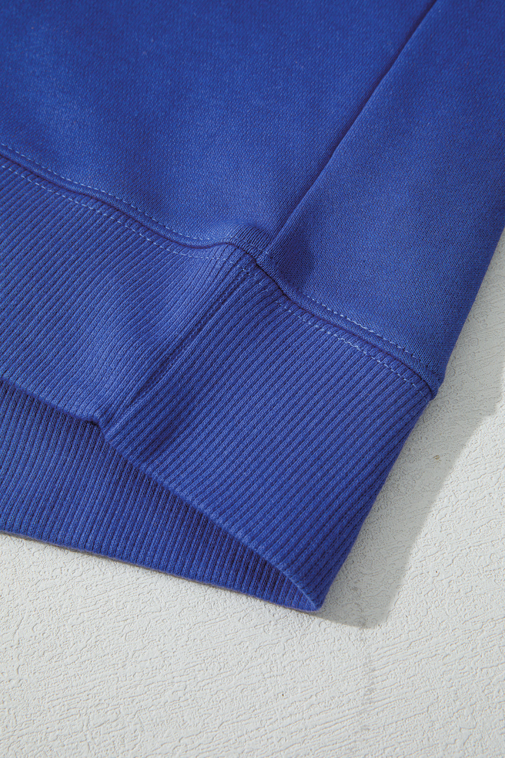 Navy Blue Varsity Striped Detail Drop Shoulder Oversized Sweatshirt