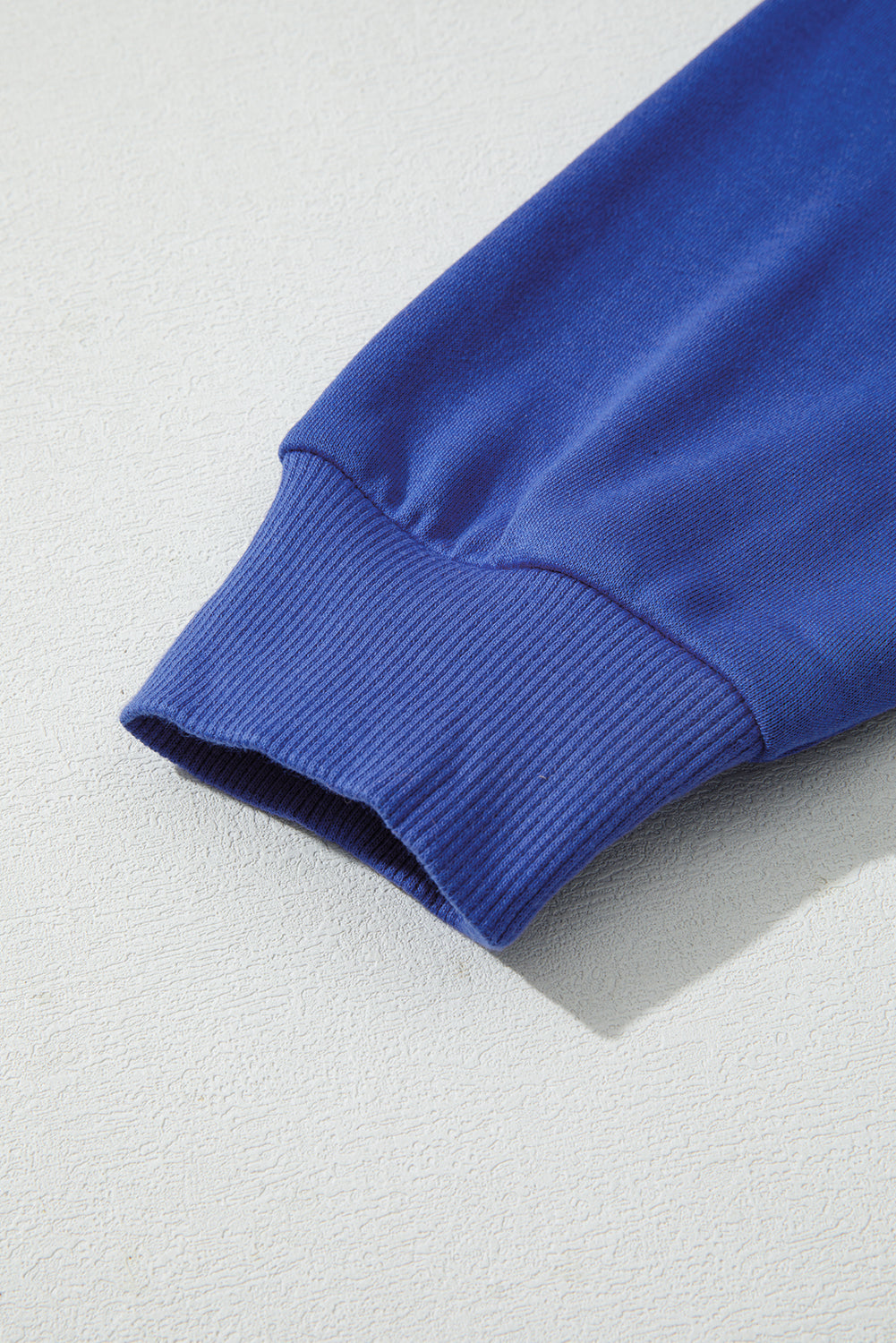 Navy Blue Varsity Striped Detail Drop Shoulder Oversized Sweatshirt