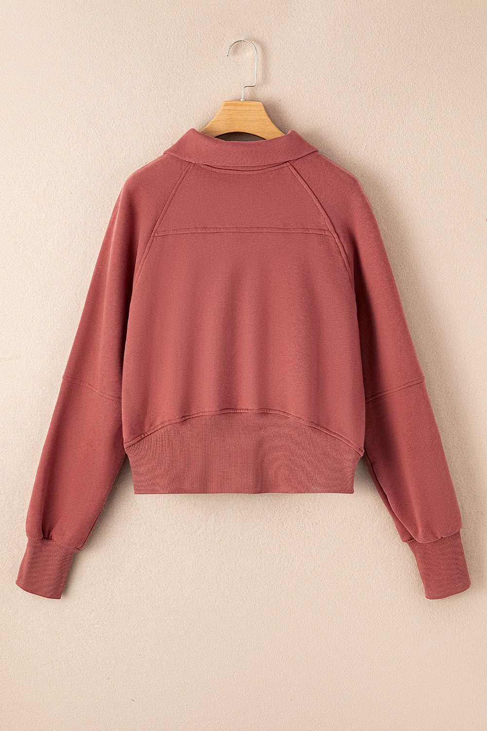 Gray Fleece Lined Zip Up Stand Collar Thumbhole Sleeve Sweatshirt