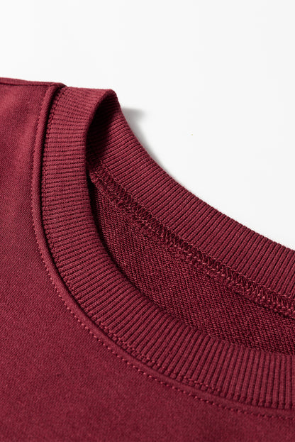 Navy Blue Varsity Striped Detail Drop Shoulder Oversized Sweatshirt