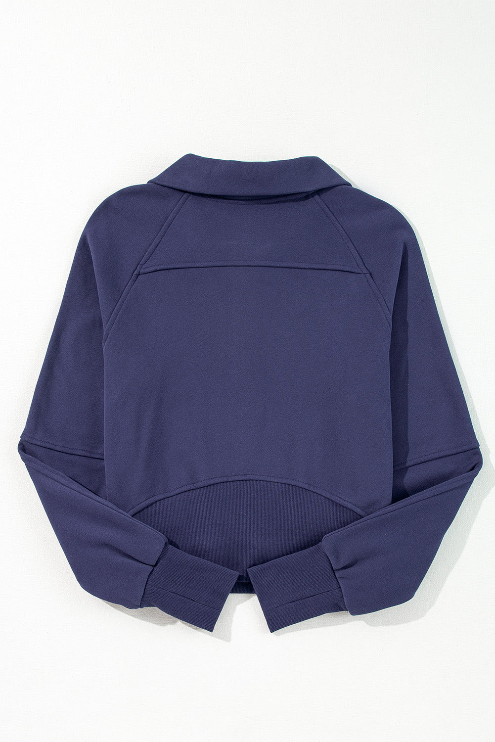 Gray Fleece Lined Zip Up Stand Collar Thumbhole Sleeve Sweatshirt